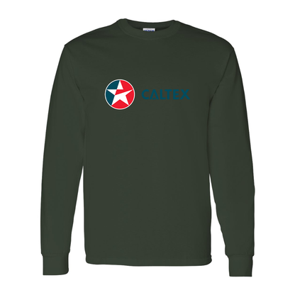 Men's  Caltex Gas Station  Gildan Heavy Cotton Long Sleeve T-Shirt
