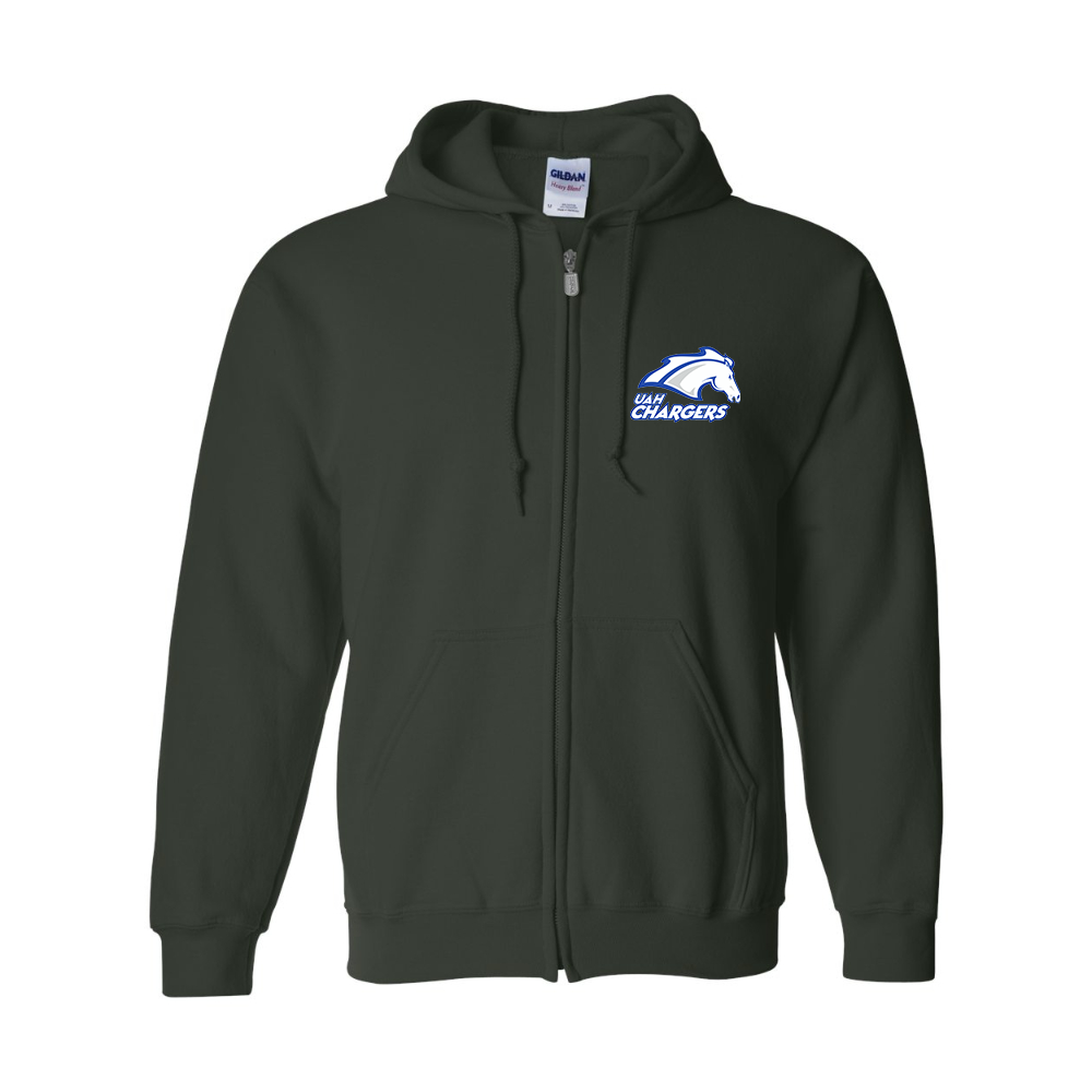 Men's Alabama Huntsville Chargers  Gildan  Heavy Blend Full Zip Hooded Sweatshirt