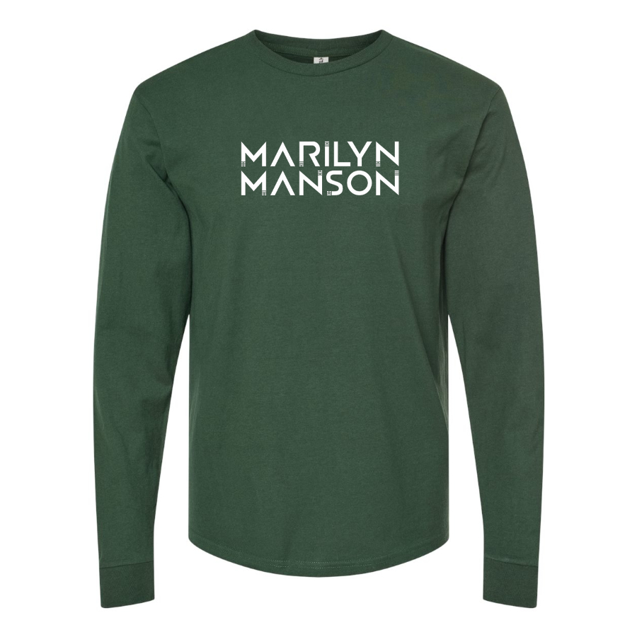 Men's Marilyn Manson Logo Cotton Long Sleeve T-Shirt