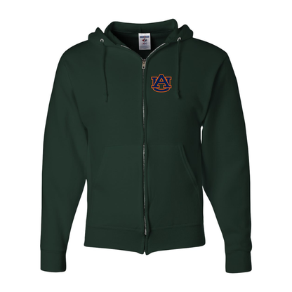 Men's  Auburn Tigers  JERZEES NuBlend Full-Zip Hooded Sweatshirt