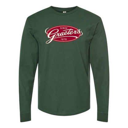 Men's Graeters Logo Cotton Long Sleeve T-Shirt