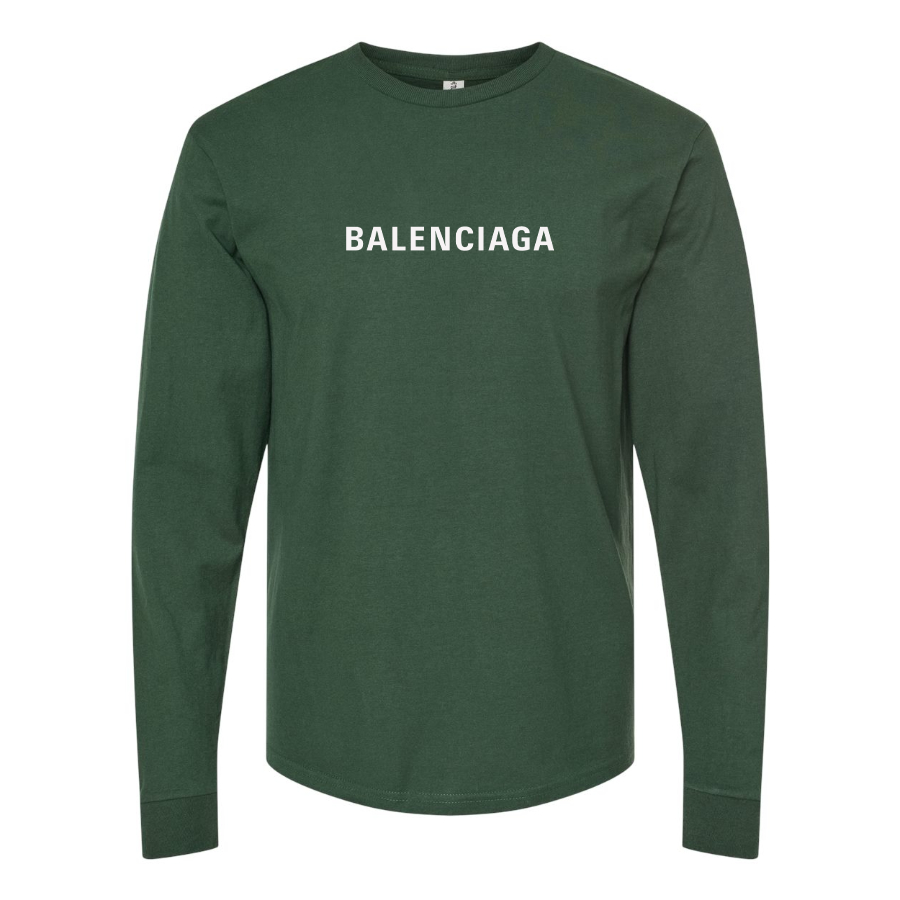 Men's Balenciaga Logo Cotton Long Sleeve T-Shirt