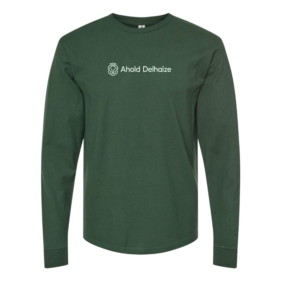 Men's Ahold Delhaize Vertical Logo  Cotton Long Sleeve T-Shirt