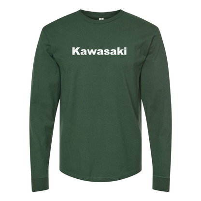 Men's Kawasaki  Logo Cotton Long Sleeve T-Shirt