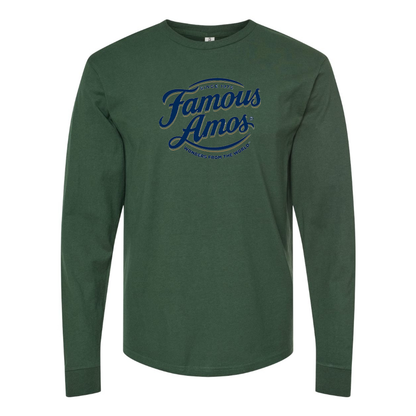Men's Famous Amos Logo Cotton Long Sleeve T-Shirt