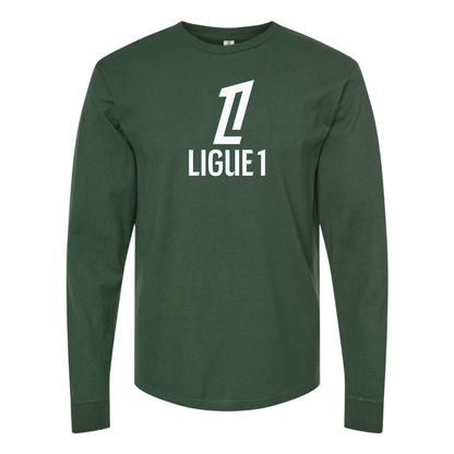 Men's Ligue 1 Logo Cotton Long Sleeve T-Shirt