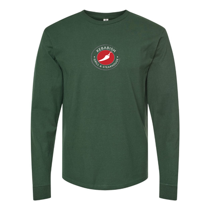 Men's Kebabish Grill & Steakhouse Logo Cotton Long Sleeve T-Shirt