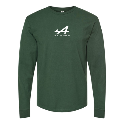 Men's Alpine Motor Logo Cotton Long Sleeve T-Shirt