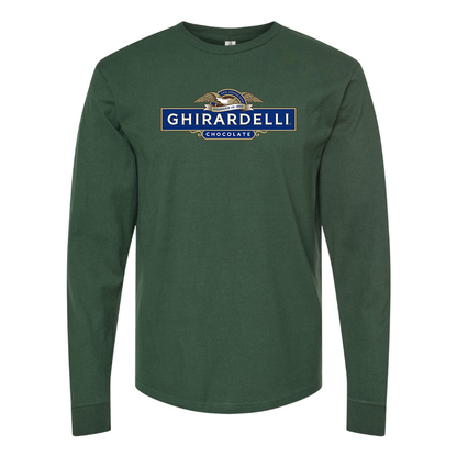 Men's Ghirardell Logo Cotton Long Sleeve T-Shirt