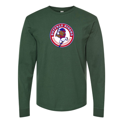 Men's Buffalo Bisons Logo Cotton Long Sleeve T-Shirt