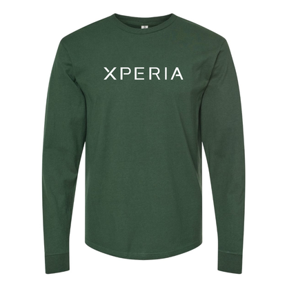 Men's  Xperia Logo Cotton Long Sleeve T-Shirt