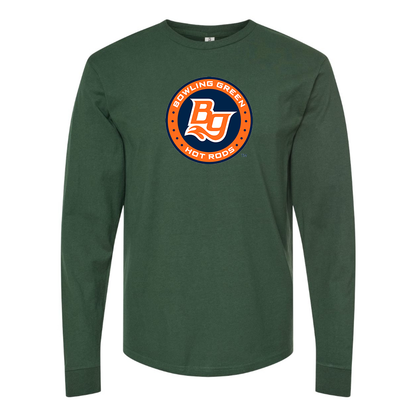 Men's Bowling Green Hot Rods Logo Cotton Long Sleeve T-Shirt