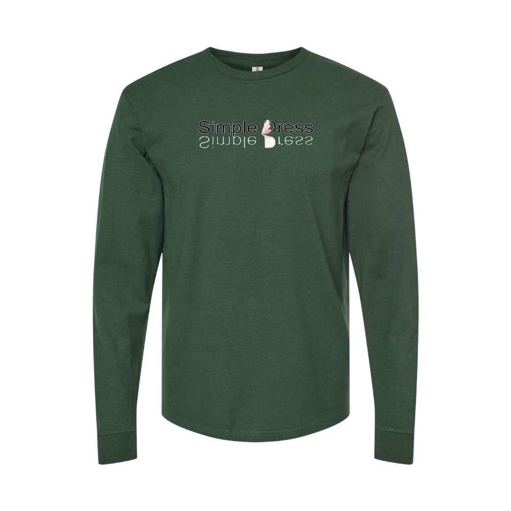 Men's Simple Dress Logo Long Sleeve T-Shirt