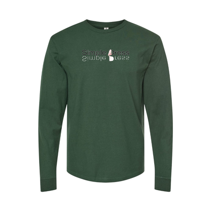 Men's Simple Dress Logo Long Sleeve T-Shirt