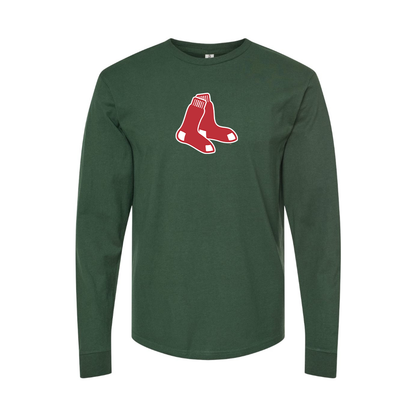 Men's Long Boston Red Sox Logo Sleeve T-Shirt