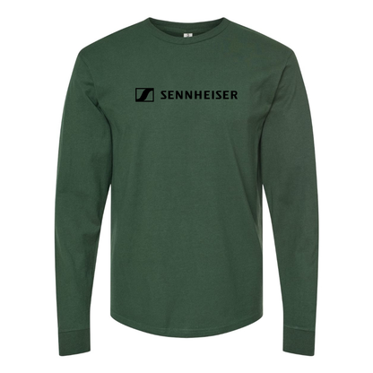 Men's Sennheiser Logo  Cotton Long Sleeve T-Shirt