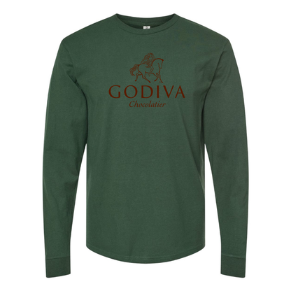 Men's Godiva Logo Cotton Long Sleeve T-Shirt
