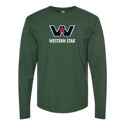 Men's Western Star Logo  Cotton Long Sleeve T-Shirt