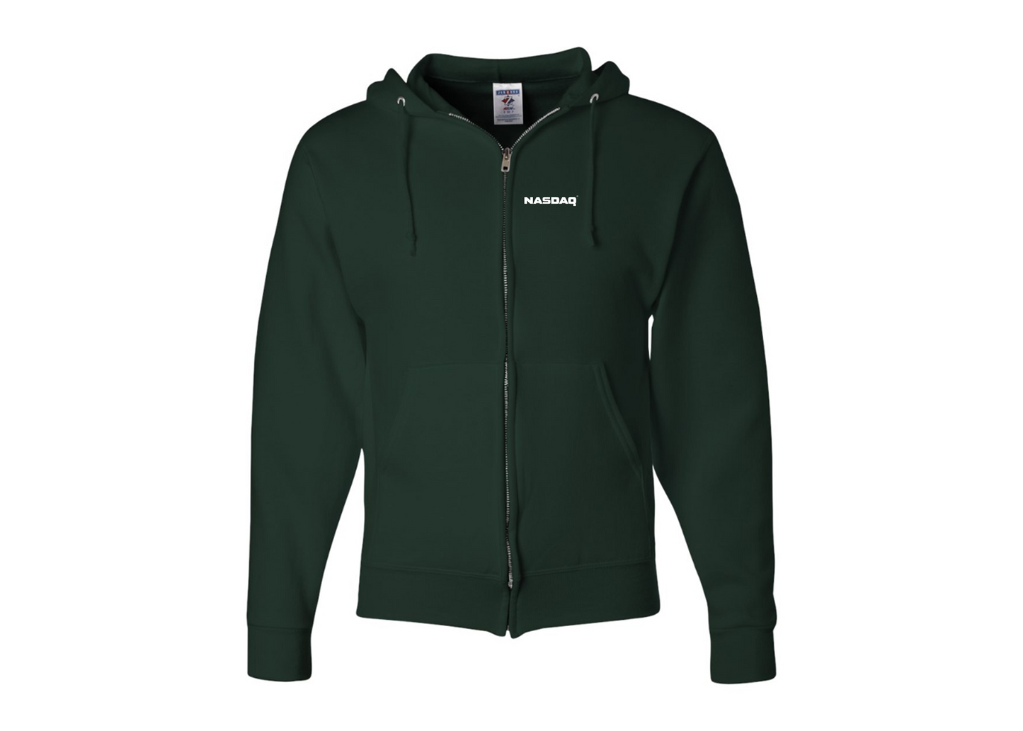 Men's Nasdaq Logo JERZEES NuBlend Full-Zip Hooded Sweatshirt