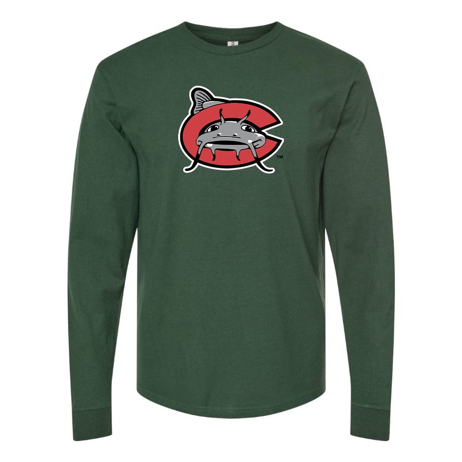 Men's Carolina Mudcats Logo Cotton Long Sleeve T-Shirt