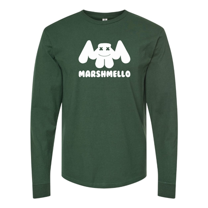 Men's Marshmello Logo Cotton Long Sleeve T-Shirt