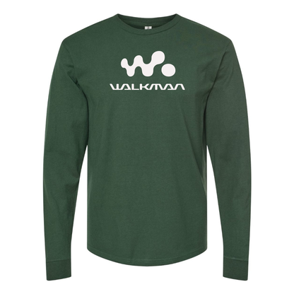 Men's Walkman Logo Cotton Long Sleeve T-Shirt