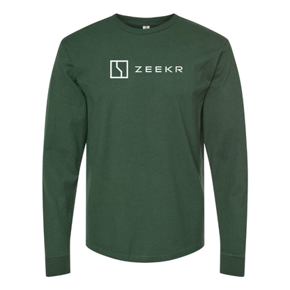 Men's Zeekr Logo Cotton Long Sleeve T-Shirt