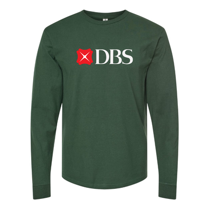 Men's DBS Bank Logo Cotton Long Sleeve T-Shirt