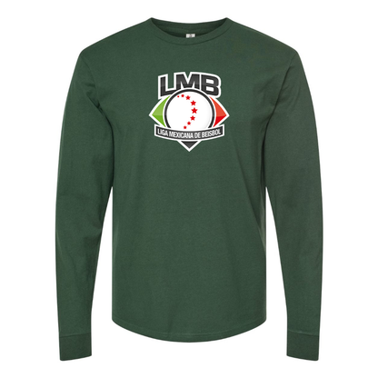 Men's Liga Mexicana de Béisbol Logo Cotton Long Sleeve T-Shirt