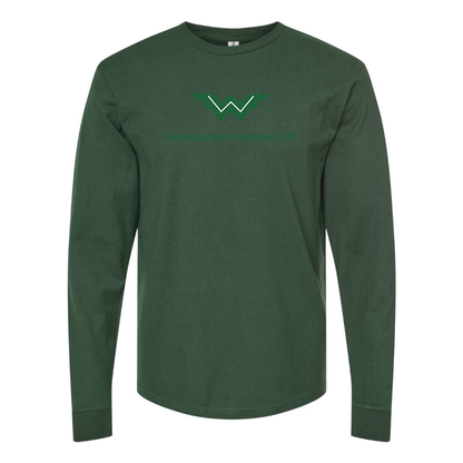 Men's Wanderer Werke Logo  Cotton Long Sleeve T-Shirt