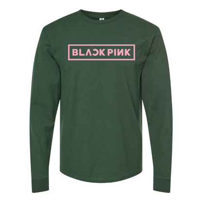 Men's  Blackpink Logo Cotton Long Sleeve T-Shirt