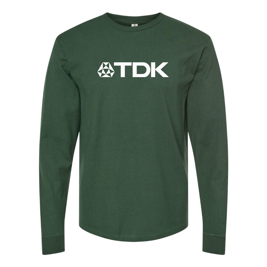 Men's  TDK Logo Cotton Long Sleeve T-Shirt