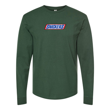 Men's  Snickers Logo Cotton Long Sleeve T-Shirt