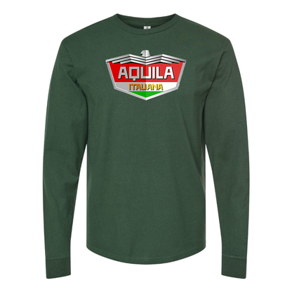 Men's Aquila Italiana  Logo Cotton Long Sleeve T-Shirt