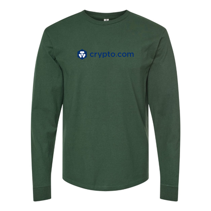 Men's Crypto.Com  Logo Cotton Long Sleeve T-Shirt