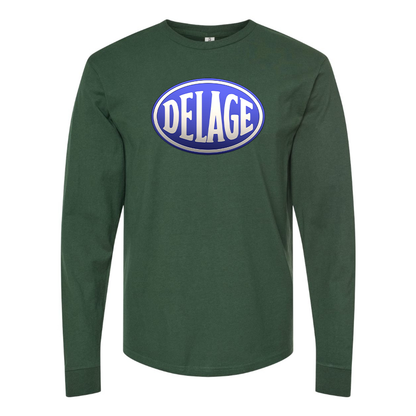 Men's Delage  Logo Cotton Long Sleeve T-Shirt