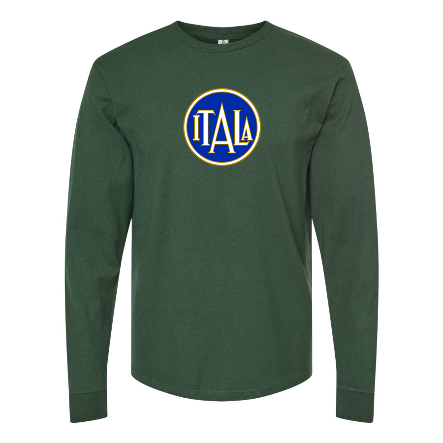 Men's  Itala Logo Cotton Long Sleeve T-Shirt