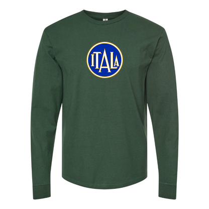 Men's  Itala Logo Cotton Long Sleeve T-Shirt
