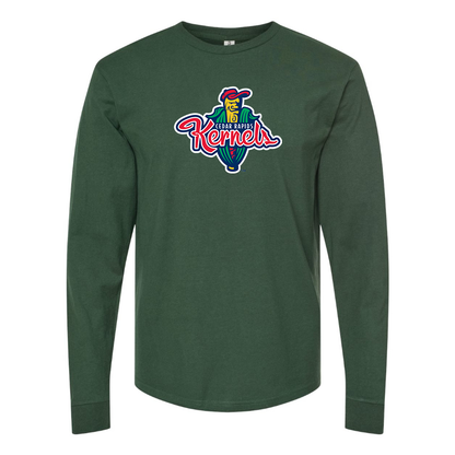 Men's Cedar Rapids Kernels Logo Cotton Long Sleeve T-Shirt