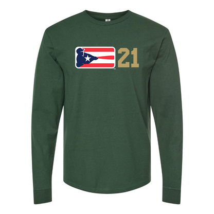 Men's  Liga de Beisbol Profesional Roberto Clemente Logo Cotton Long Sleeve T-Shirt