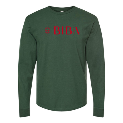Men's Biba Logo Cotton Long Sleeve T-Shirt