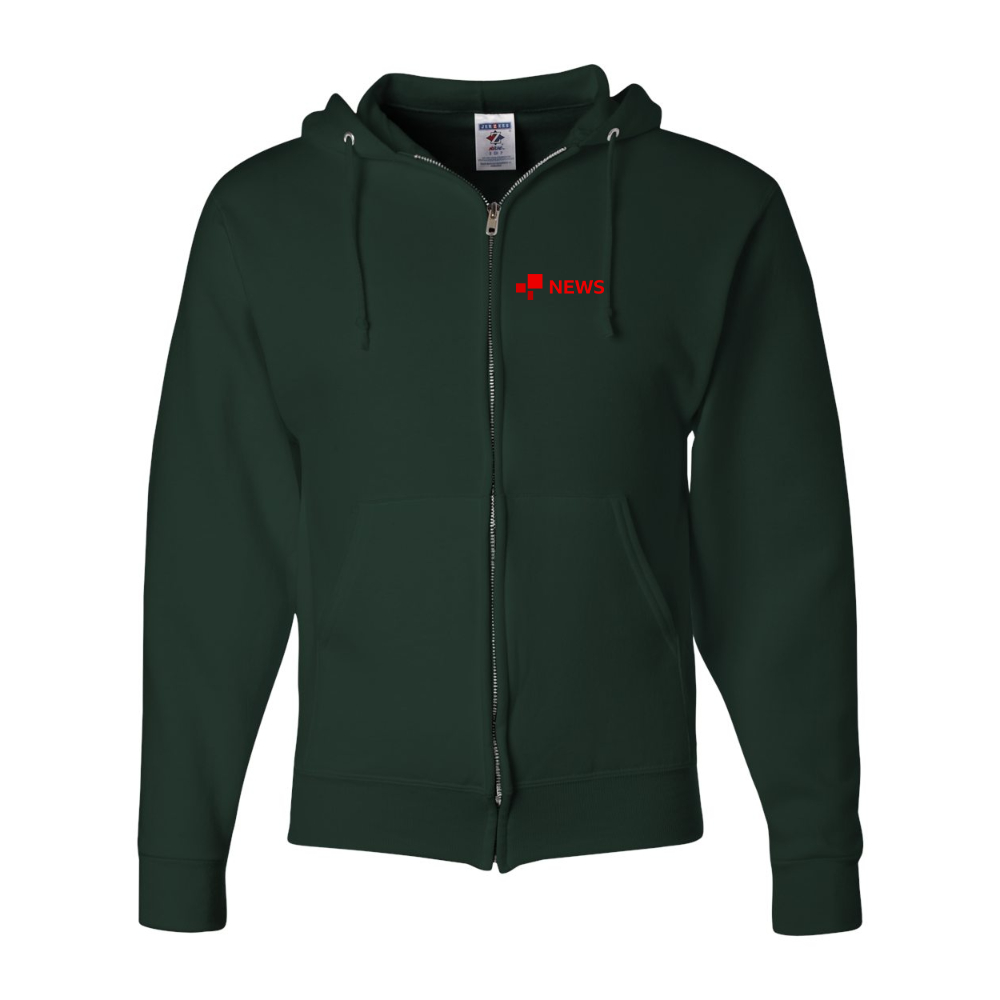Men's  BBC News  JERZEES NuBlend Full-Zip Hooded Sweatshirt