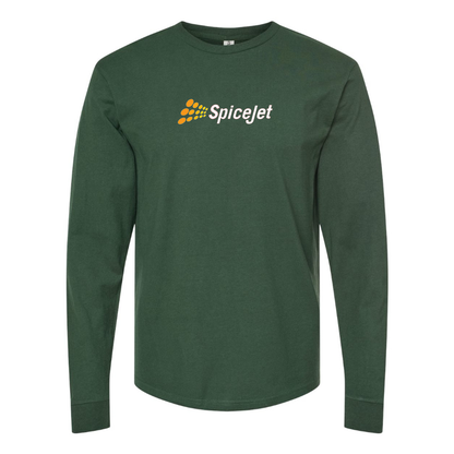 Men's SpiceJet Logo  Cotton Long Sleeve T-Shirt