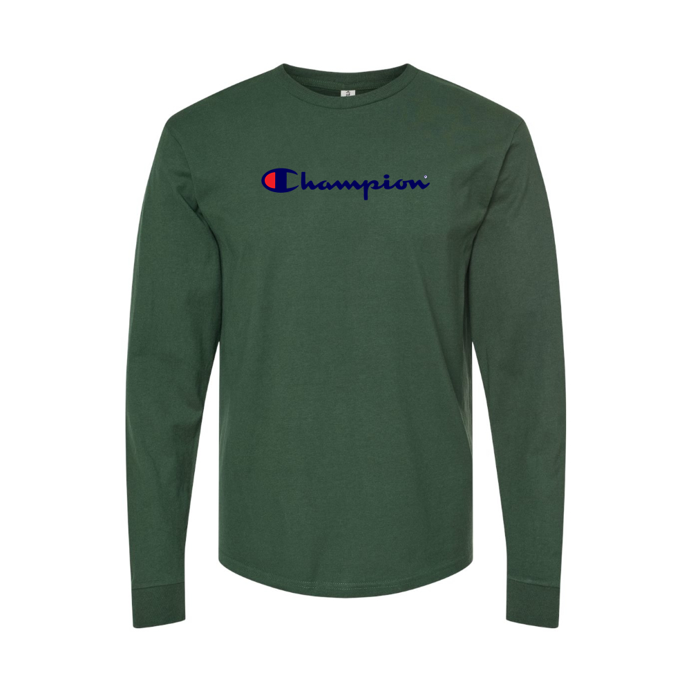 Men's Champion Logo Long Sleeve T-Shirt