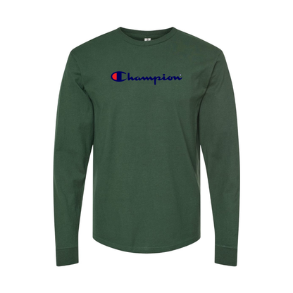 Men's Champion Logo Long Sleeve T-Shirt