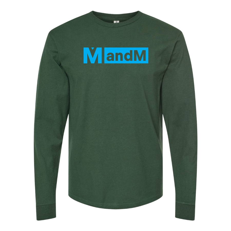 Men's MandM  Logo Cotton Long Sleeve T-Shirt
