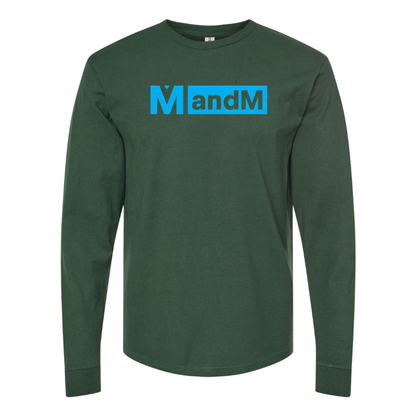 Men's MandM  Logo Cotton Long Sleeve T-Shirt