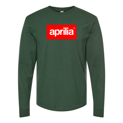 Men's Aprilia Logo Cotton Long Sleeve T-Shirt