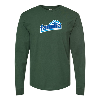 Men's Familia Logo Cotton Long Sleeve T-Shirt