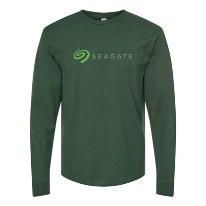 Men's Seagate Logo  Cotton Long Sleeve T-Shirt